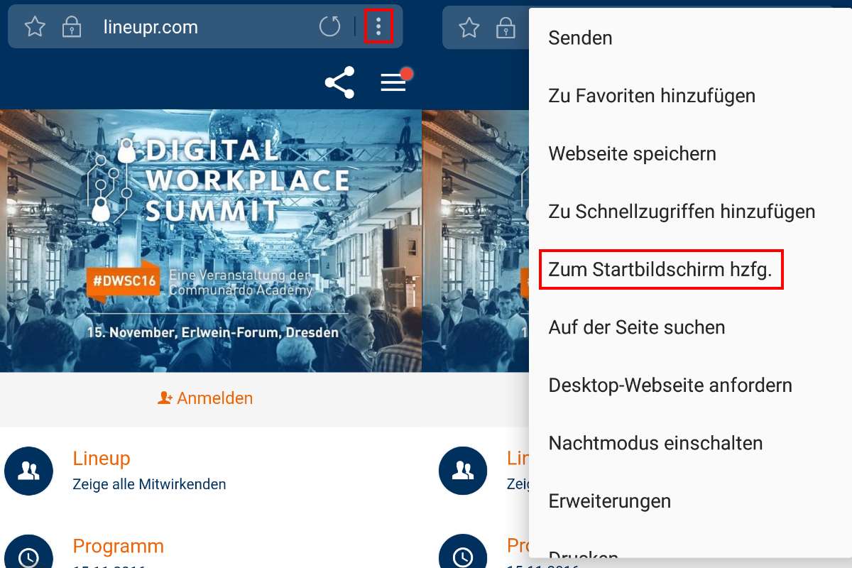 Bookmarks für Android & iOS erstellen LineUpr Blog