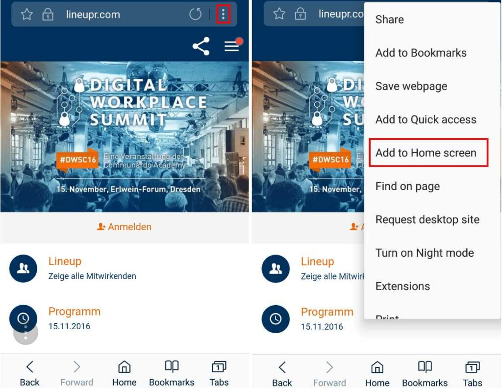 how to bookmark a website on my galaxy s6